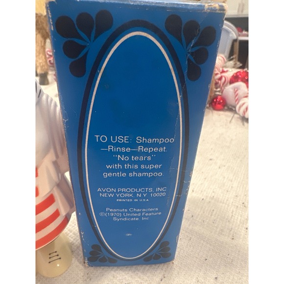 Avon Peanuts Linus Non Tear Shampoo Bottle 1970s Collectible FULL vintage - Picture 5 of 6